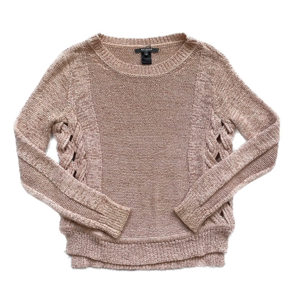 Scoop NYC Cable Knit Cutout Sweater